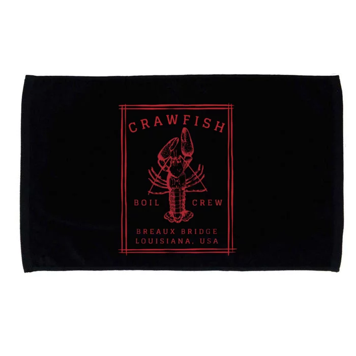 Crawfish Crew Retro Louisiana Cajun Seafood Gift Microfiber Hand Towel