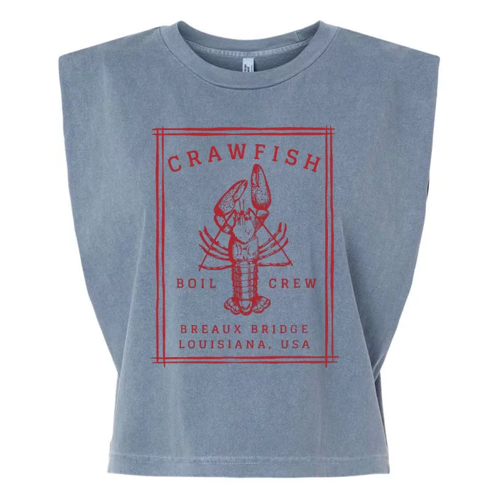 Crawfish Crew Retro Louisiana Cajun Seafood Gift Garment-Dyed Women's Muscle Tee