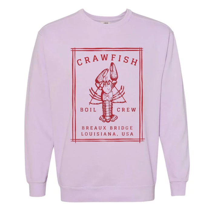 Crawfish Crew Retro Louisiana Cajun Seafood Gift Garment-Dyed Sweatshirt