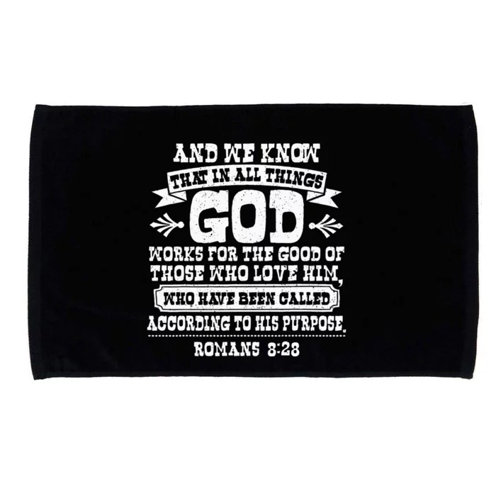 Christian Catholic Religion Bible Romans 8 28 Microfiber Hand Towel