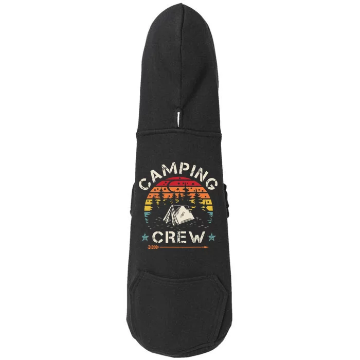 Camping Crew Retro Camper Doggie 3-End Fleece Hoodie