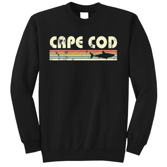 Cape Cod Retro Style with Shark graphic Tall Sweatshirt