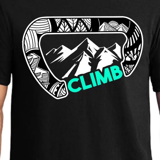 Cool Carabiner Rock Climbing Gift Print Climber Bouldering Pajama Set