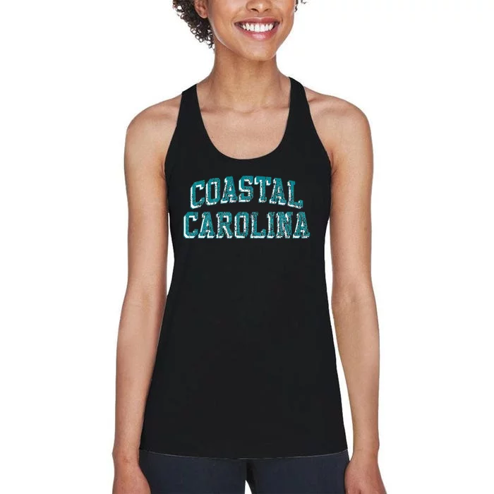 Coastal Carolina Retro Arch Logo Women's Racerback Tank