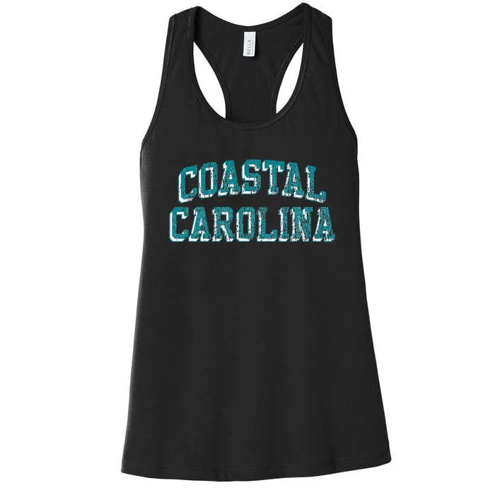 Coastal Carolina Retro Arch Logo Women's Racerback Tank