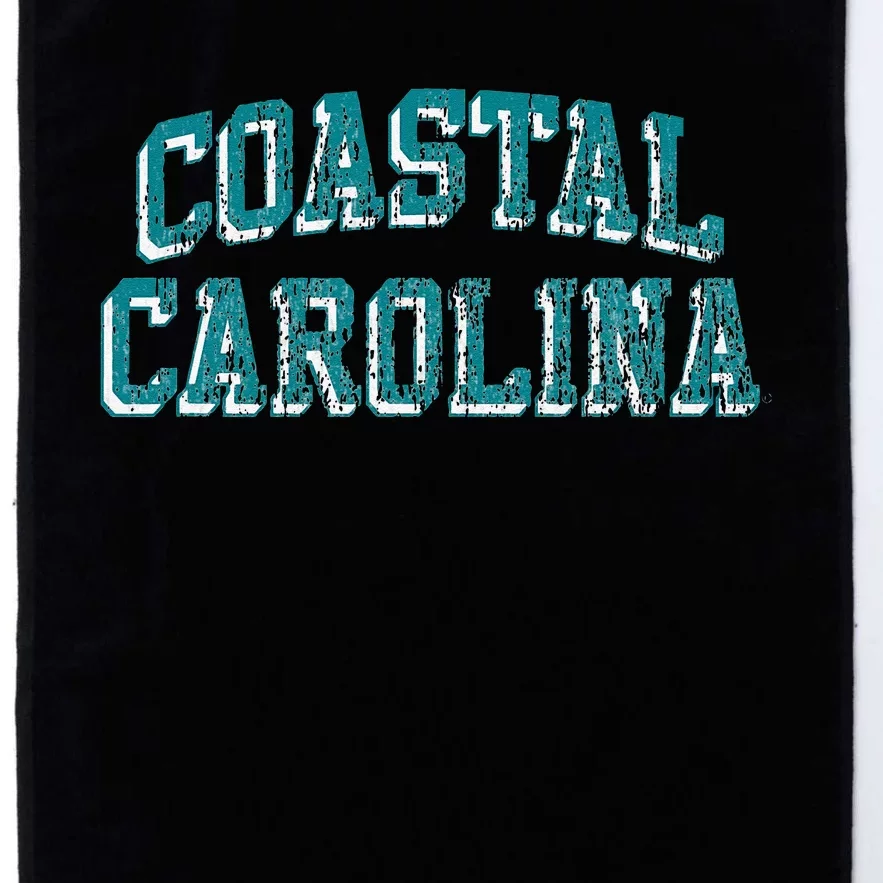 Coastal Carolina Retro Arch Logo Platinum Collection Golf Towel