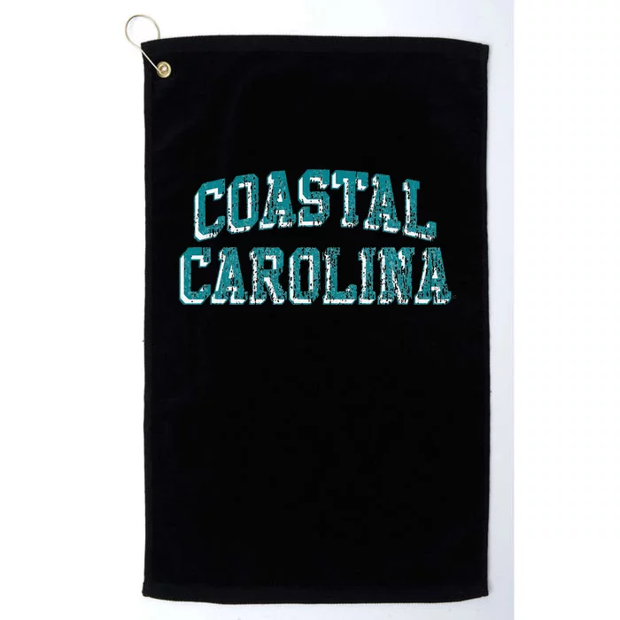 Coastal Carolina Retro Arch Logo Platinum Collection Golf Towel