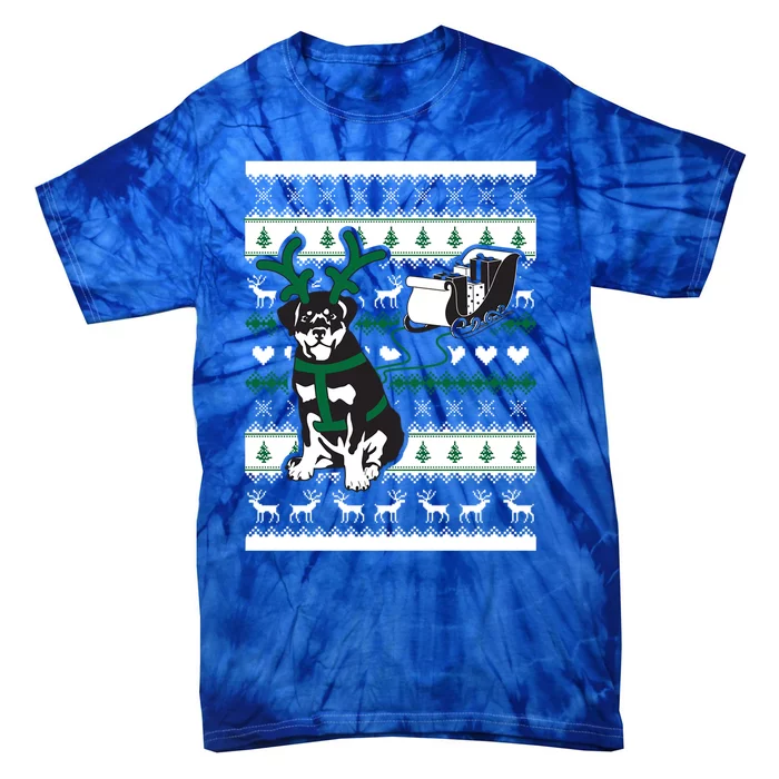 Cute Christmas Rottweiler Gift Tie-Dye T-Shirt