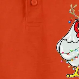 Christmas Chicken Reindeer Antlers Lights Pajama S Dry Zone Grid Performance Polo