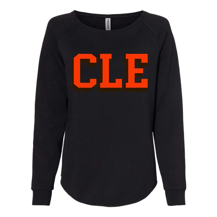 Cle Cleveland Retro Vintage Classic Ohio Gift Womens California Wash Sweatshirt