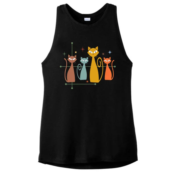 Century Cat Retro Cool Ladies Tri-Blend Wicking Tank