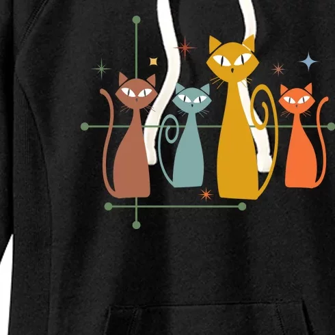 Century Cat Retro Cool Women's Fleece Hoodie