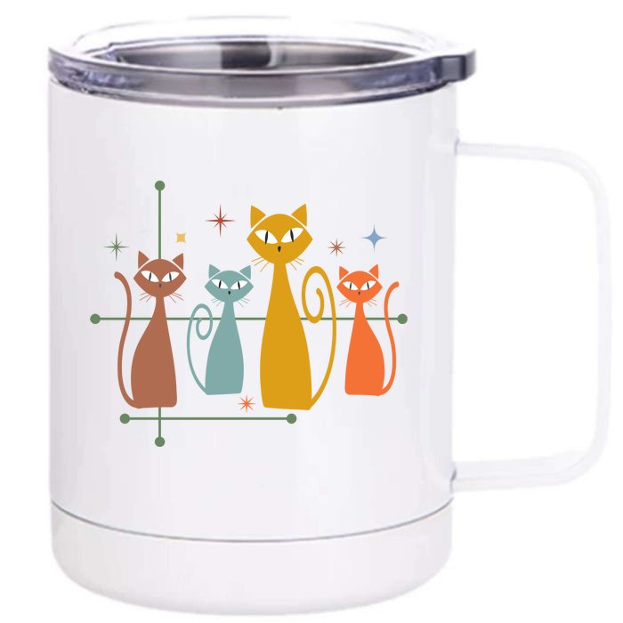 Century Cat Retro Cool Front & Back 12oz Stainless Steel Tumbler Cup