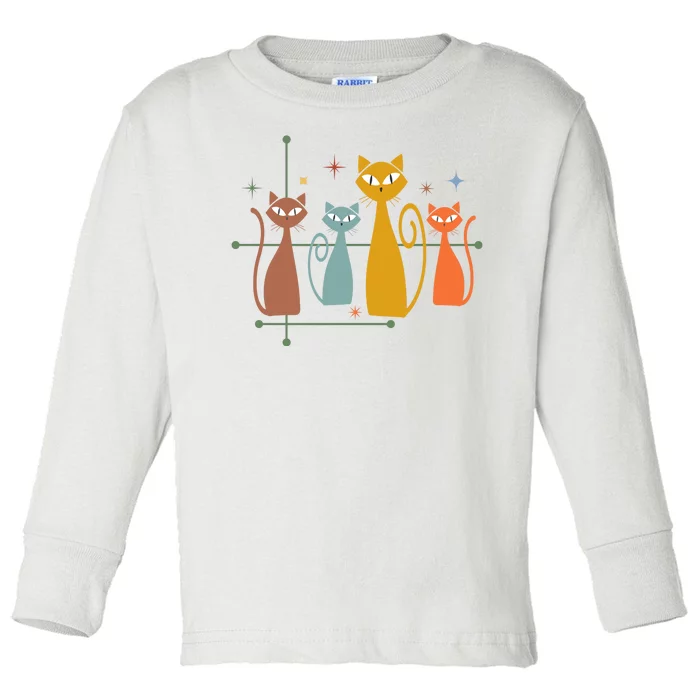 Century Cat Retro Cool Toddler Long Sleeve Shirt