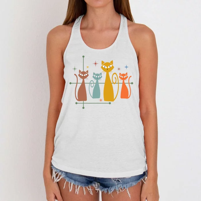 Century Cat Retro Cool Women's Knotted Racerback Tank