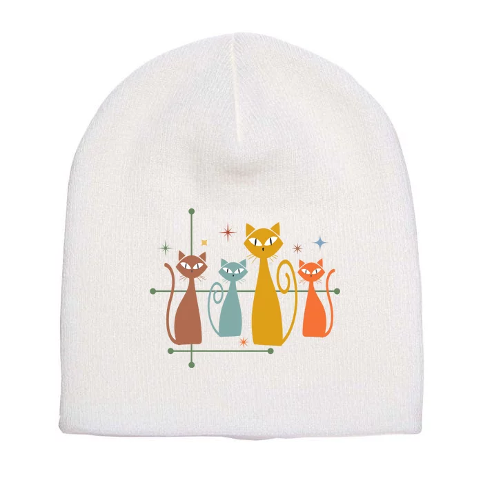 Century Cat Retro Cool Short Acrylic Beanie