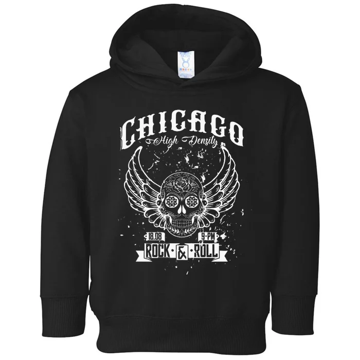 Chicago Classic Retro Vintage Illinois Windy RockNRoll Toddler Hoodie