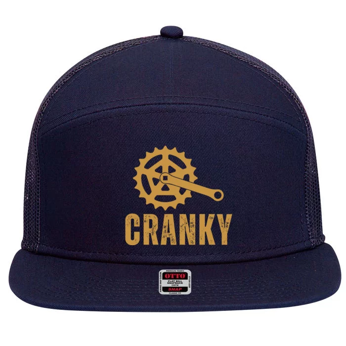 Cranky 7 Panel Mesh Trucker Snapback Hat