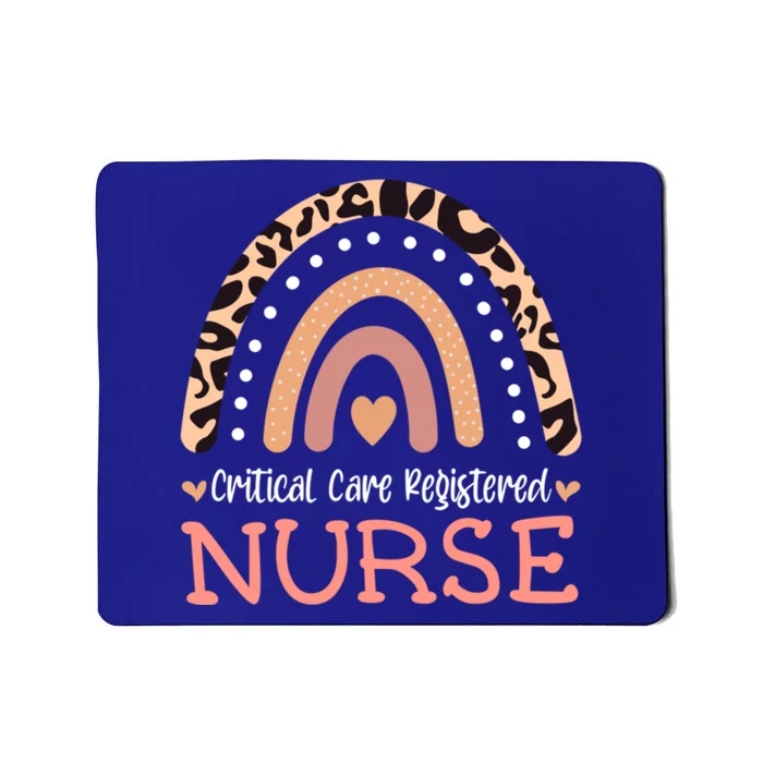 Critical Care Registered Nurse Leopard Rainbow Ccrn Nurse Gift Mousepad