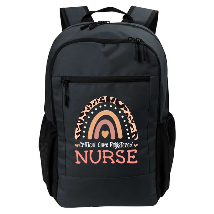 Critical Care Registered Nurse Leopard Rainbow Ccrn Nurse Gift Daily Commute Backpack