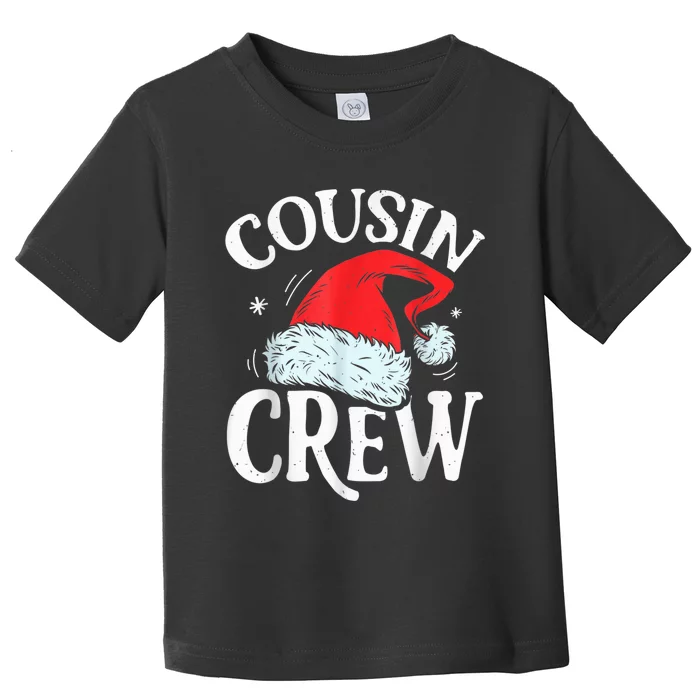 Cousin Crew Santa T shirt Christmas Family Matching Pajamas Toddler T-Shirt