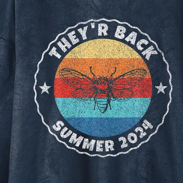 Cicada Comeback Summer 2024 Cicadas Insect Bug Lover Hooded Wearable Blanket