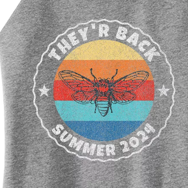 Cicada Comeback Summer 2024 Cicadas Insect Bug Lover Women’s Perfect Tri Rocker Tank