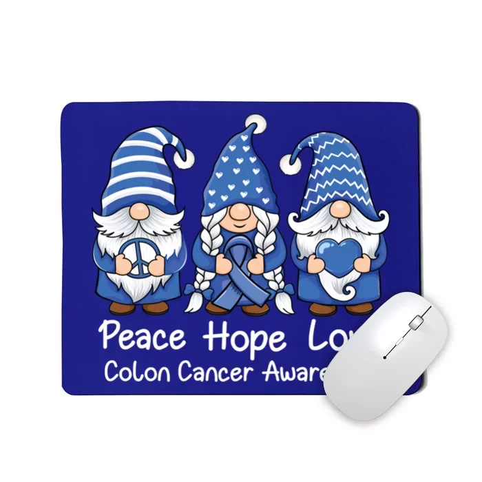 Colon Cancer Support Gnomes With Ribbon Colorectal Awareness Gift Mousepad