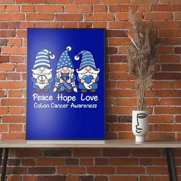 Colon Cancer Support Gnomes With Ribbon Colorectal Awareness Gift Poster