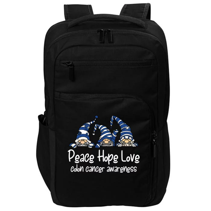 Colon Cancer Support Gnomes With Ribbon Colorectal Awareness Funny Gift Impact Tech Backpack