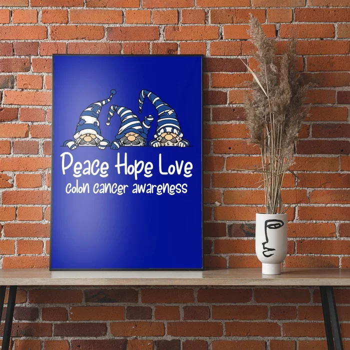 Colon Cancer Support Gnomes With Ribbon Colorectal Awareness Funny Gift Poster