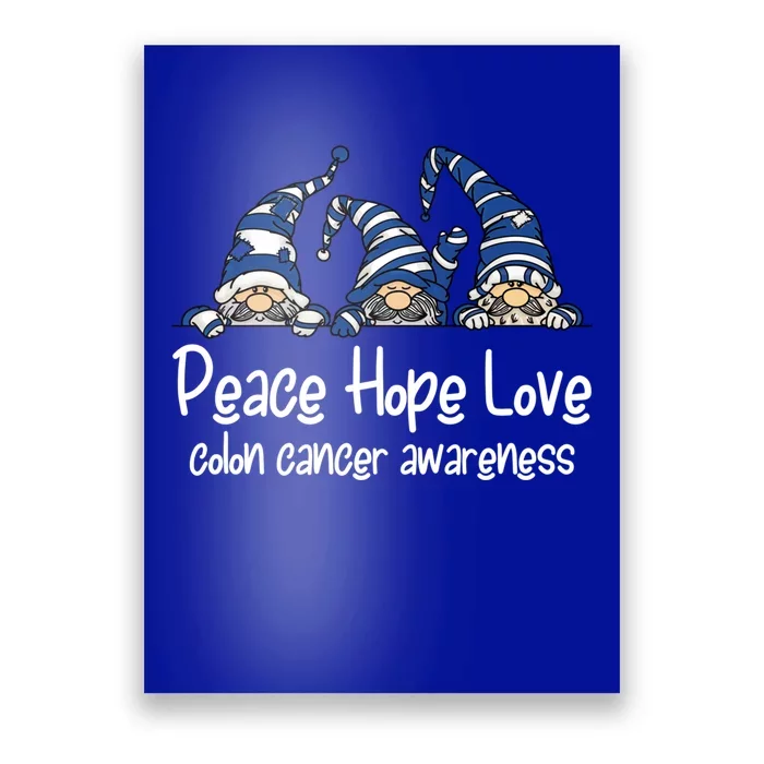 Colon Cancer Support Gnomes With Ribbon Colorectal Awareness Funny Gift Poster