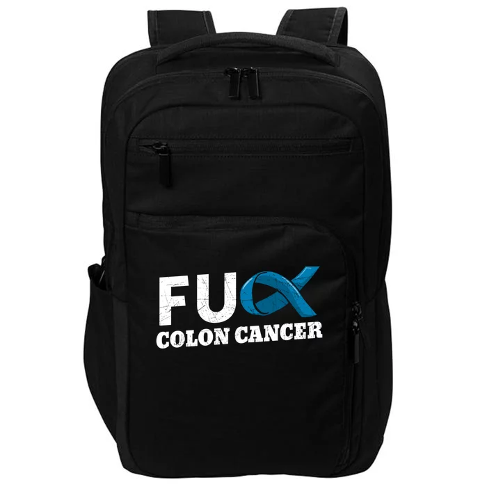 Colon Cancer Surgery Colorectal Blue Ribbon Colonoscopy Great Gift Impact Tech Backpack