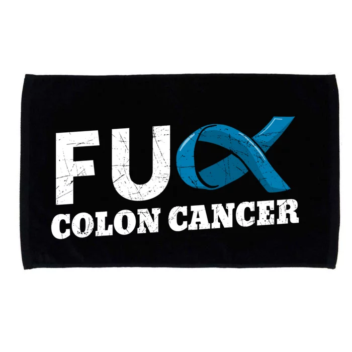 Colon Cancer Surgery Colorectal Blue Ribbon Colonoscopy Great Gift Microfiber Hand Towel