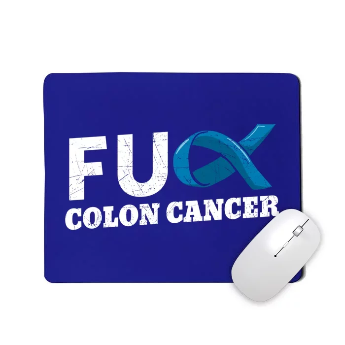 Colon Cancer Surgery Colorectal Blue Ribbon Colonoscopy Great Gift Mousepad