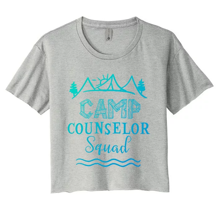 Camp Counselor Squad Gift Idea For Summer Camp Counselors Cool Gift Women's Crop Top Tee