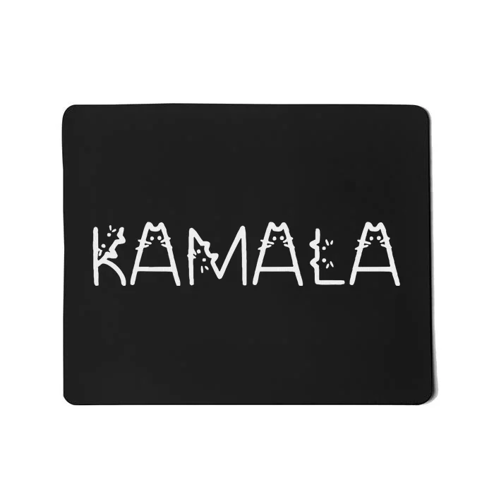 Cute Cat Shaped Font Cat Letters Kamala Childless Cat Lady Mousepad