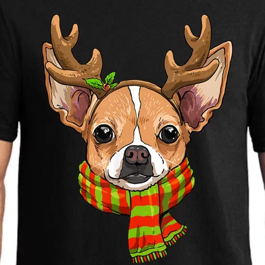 Chihuahua Christmas Santa Clause Dog Reindeer Xmas Dog Lover Gift Pajama Set