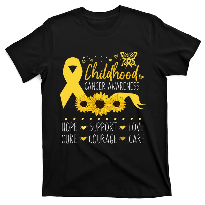 Childhood Cancer Support Family Childhood Cancer Awareness T-Shirt