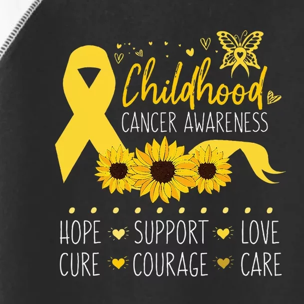 Childhood Cancer Support Family Childhood Cancer Awareness Toddler Fine Jersey T-Shirt