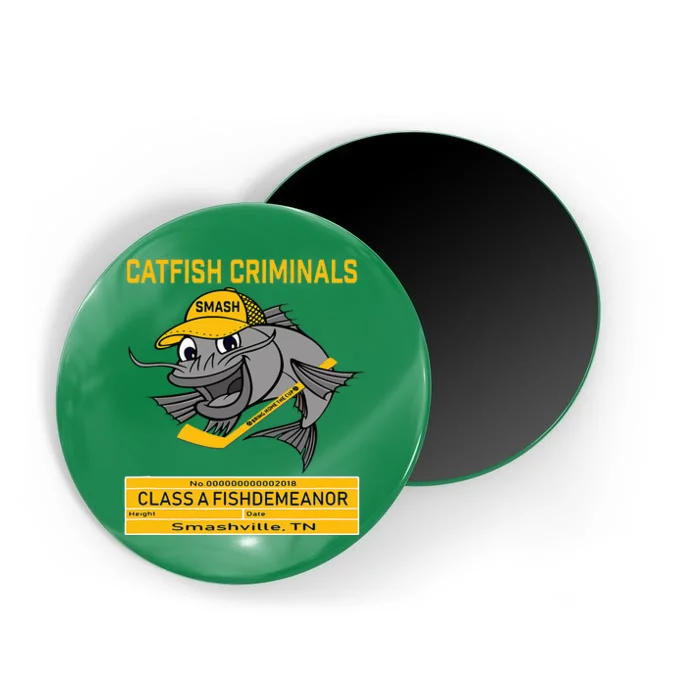 Catfish Criminals Smashville Hockey Magnet