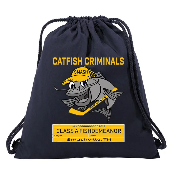 Catfish Criminals Smashville Hockey Drawstring Bag