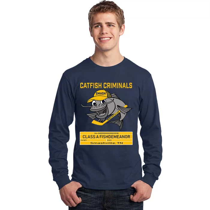 Catfish Criminals Smashville Hockey Tall Long Sleeve T-Shirt