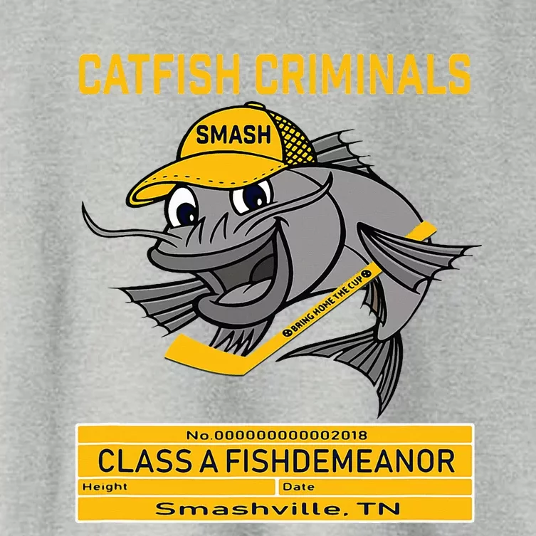 Catfish Criminals Smashville Hockey Women's Crop Top Tee