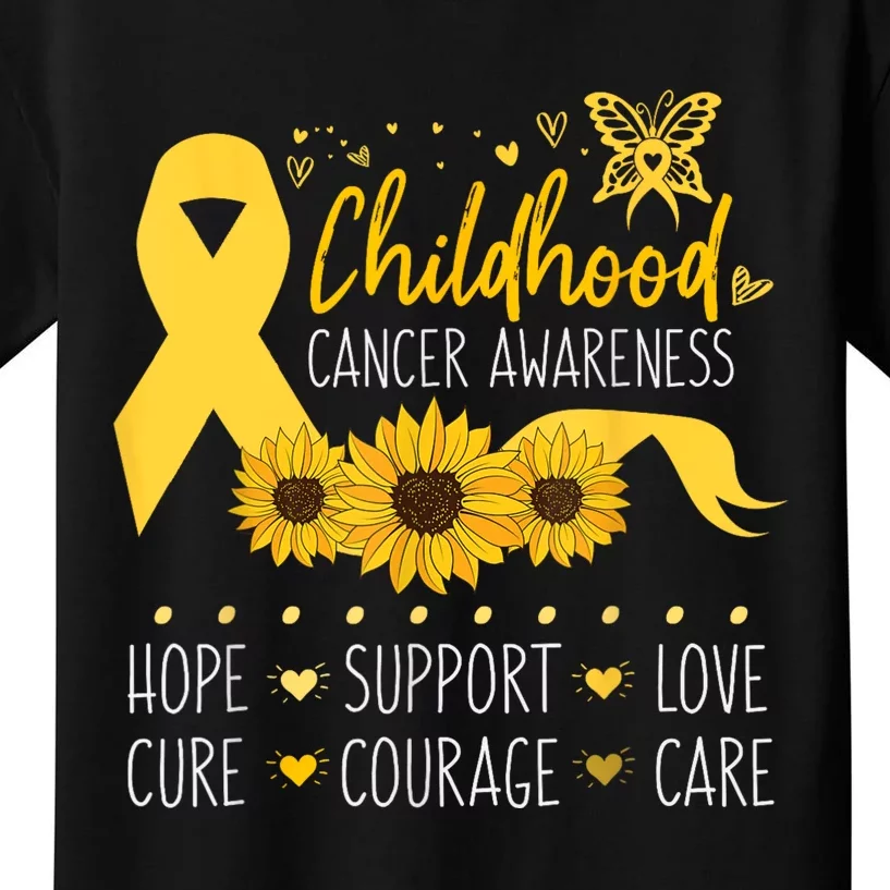 Childhood Cancer Support Family Childhood Cancer Awareness Kids T-Shirt