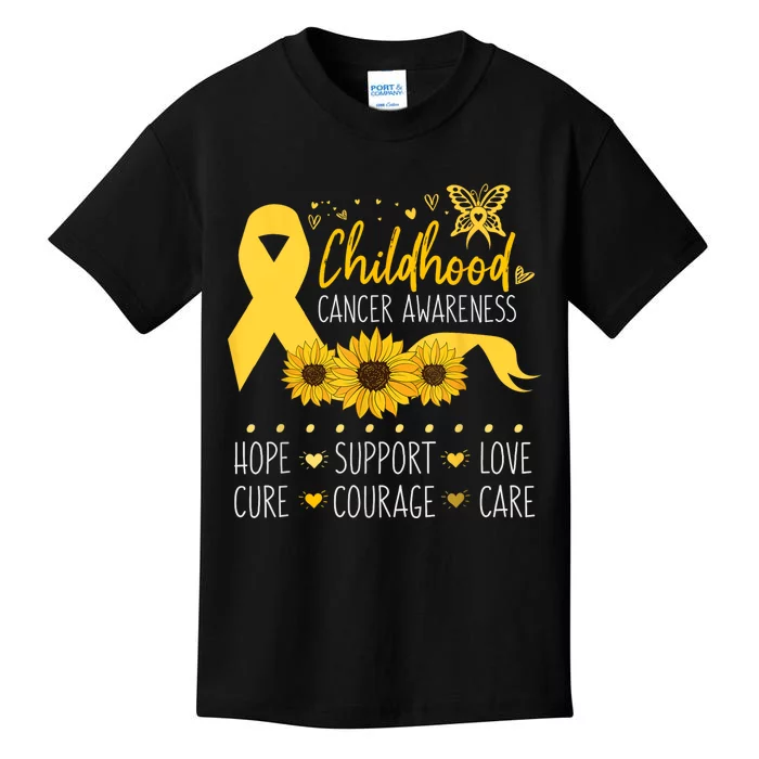 Childhood Cancer Support Family Childhood Cancer Awareness Kids T-Shirt