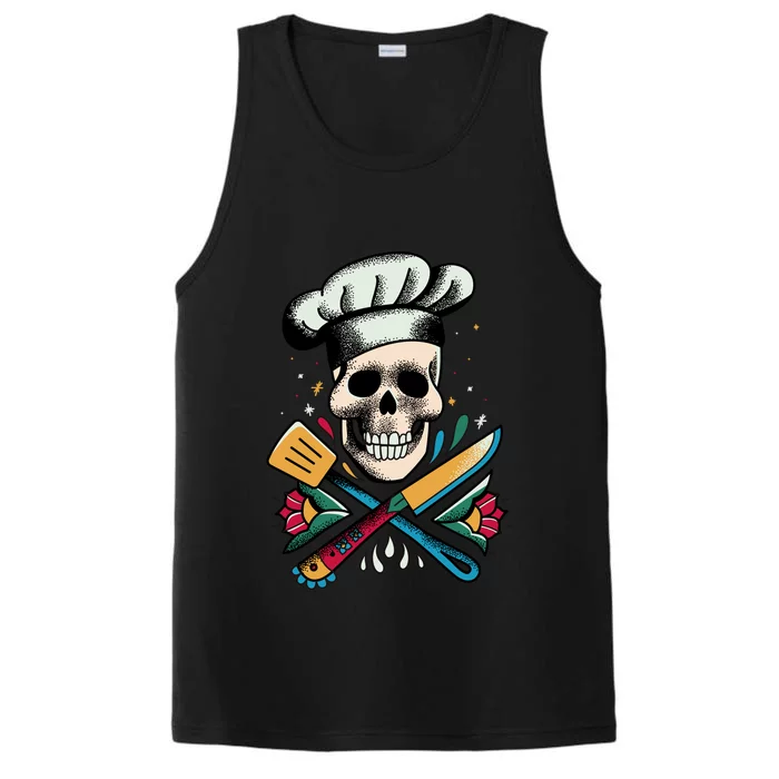 Cooking Chef Skull Performance Tank