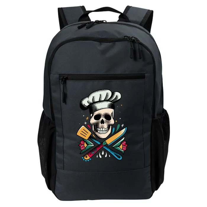 Cooking Chef Skull Daily Commute Backpack