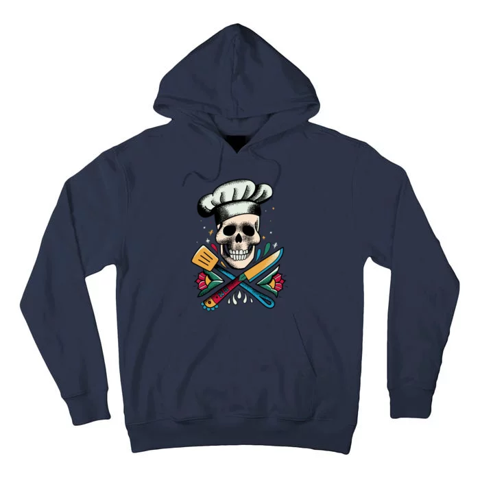 Cooking Chef Skull Tall Hoodie