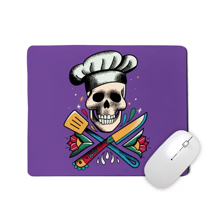 Cooking Chef Skull Mousepad